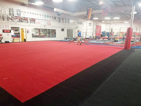 Gymnastics gym competition carpet cleaning