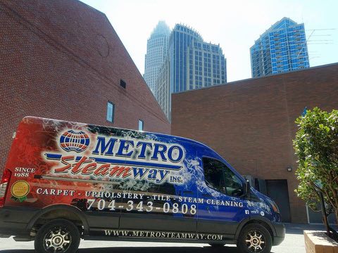 Metro Steamway van on the job in Uptown Charlotte